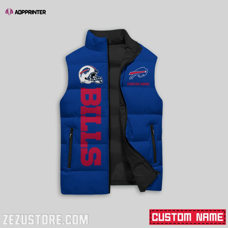 buffalo bills nfl sleeveless puffer jacket custom for fans gifts 4