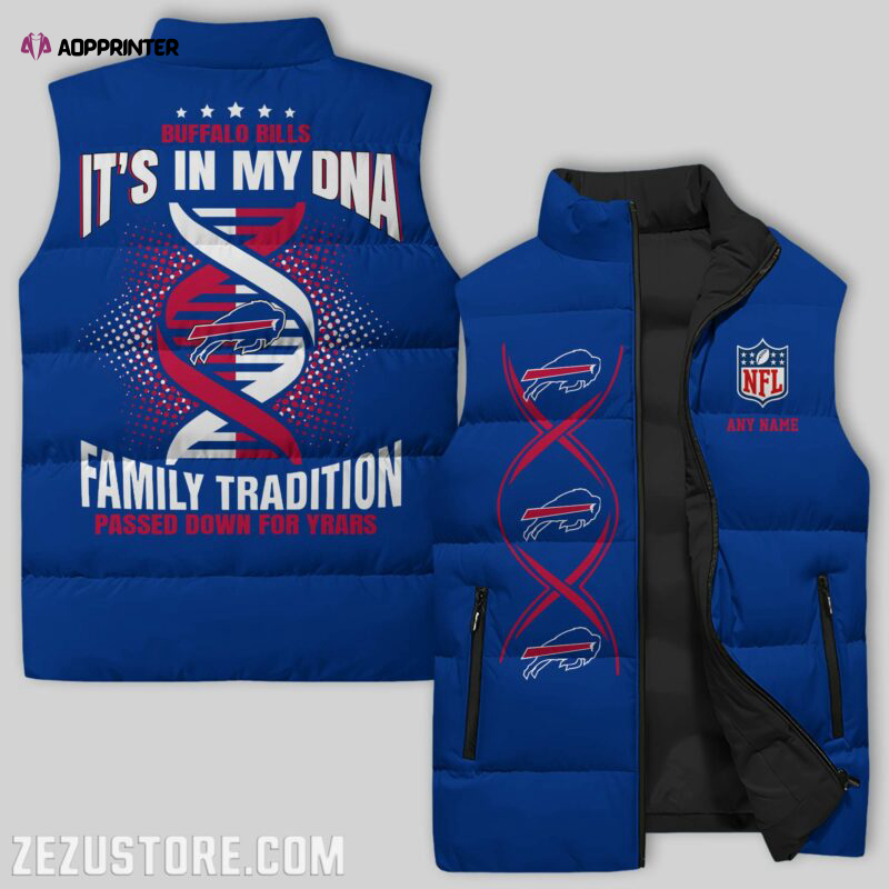 buffalo bills nfl sleeveless puffer jacket custom for fans spj2438