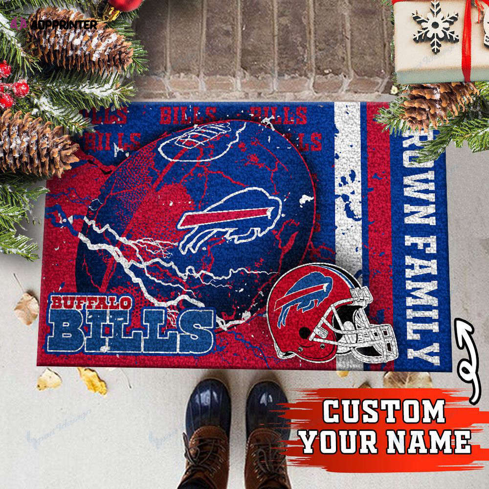 buffalo bills personalized doormat gift for home decor