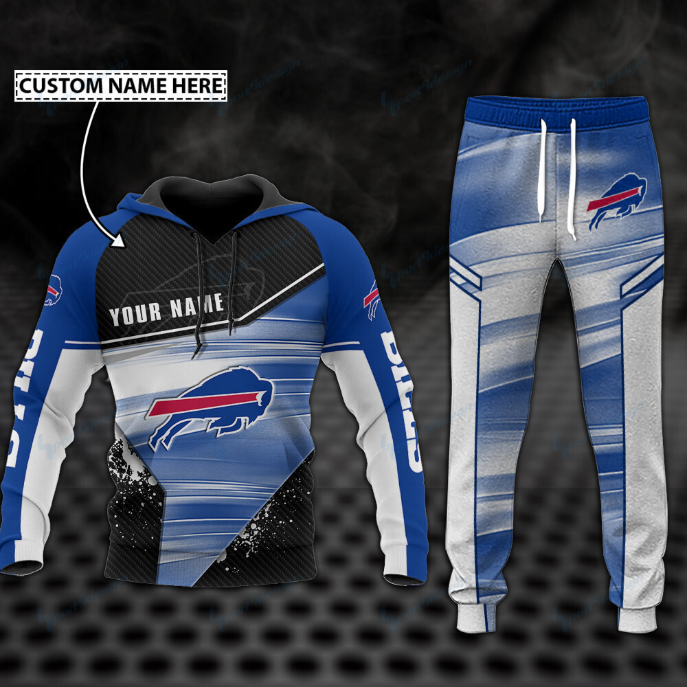 buffalo bills personalized hoodie and jogger set bg842 biqt6