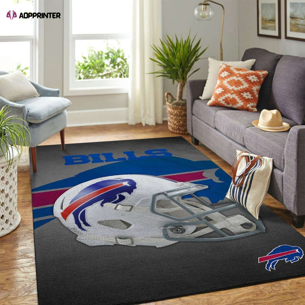 buffalo bills rug living room floor decor fan gifts 101