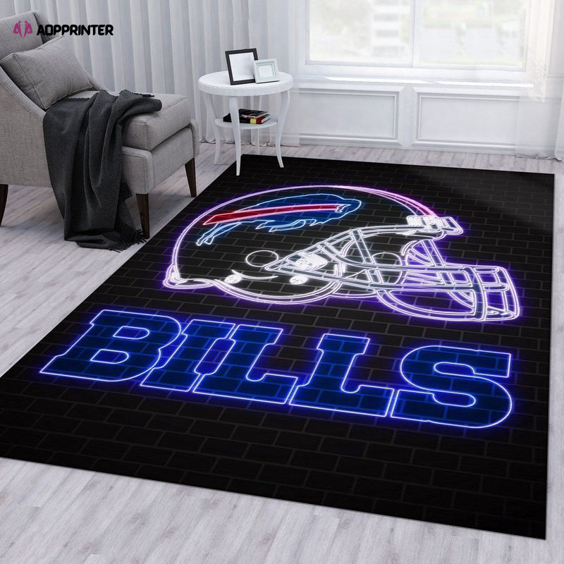 buffalo bills rug living room floor decor fan gifts 105