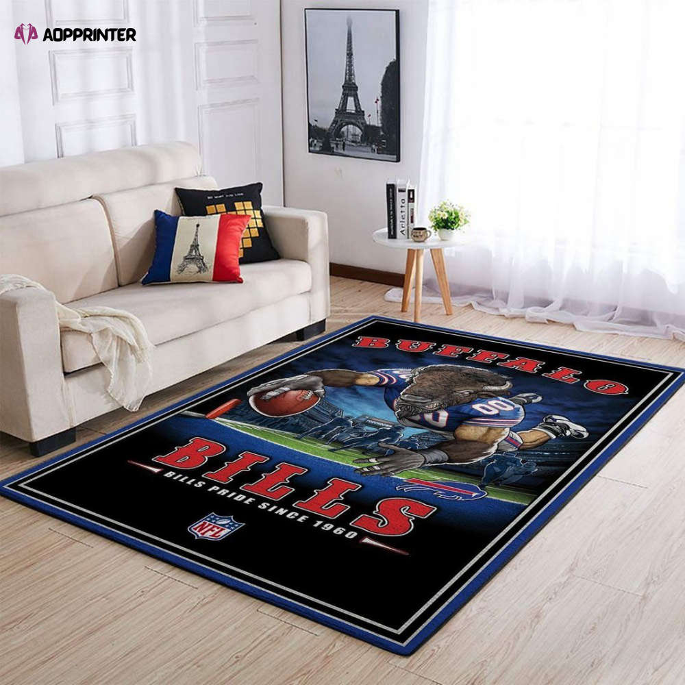 buffalo bills rug living room floor decor fan gifts 108