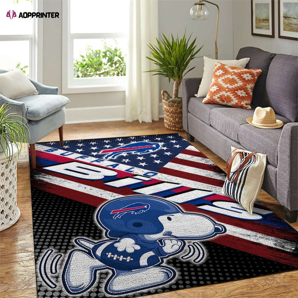 buffalo bills rug living room floor decor fan gifts 124