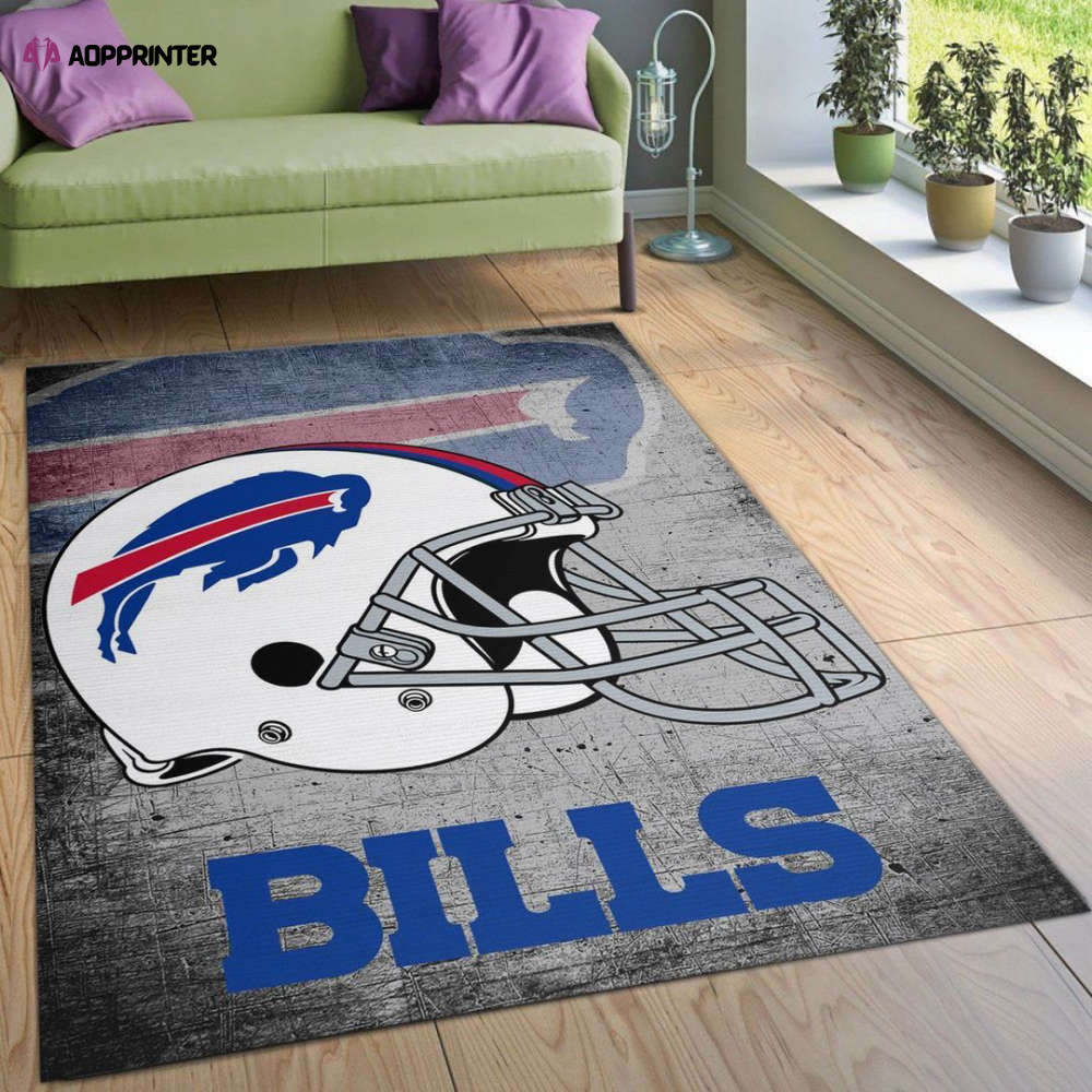 buffalo bills rug living room floor decor fan gifts 132