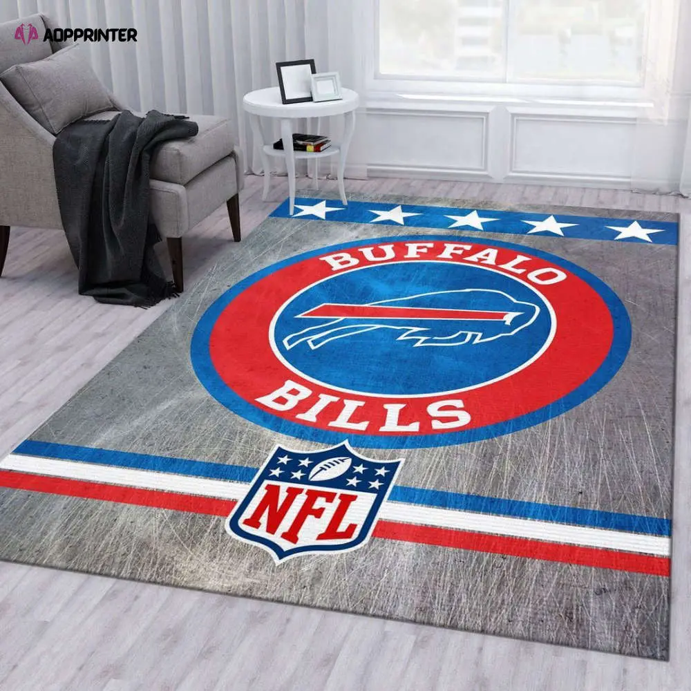 buffalo bills rug living room floor decor fan gifts 163