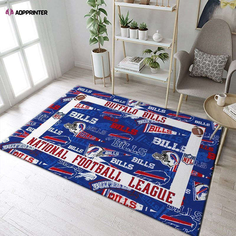 buffalo bills rug living room floor decor fan gifts 166