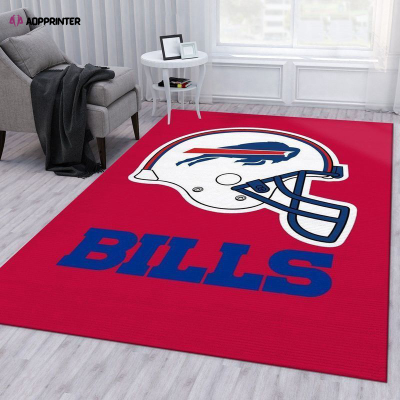 buffalo bills rug living room floor decor fan gifts 21