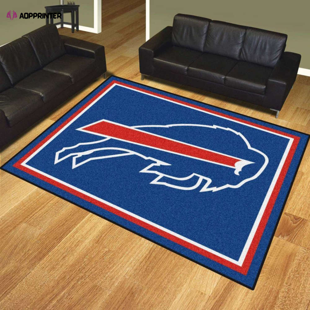 buffalo bills rug living room floor decor fan gifts 75