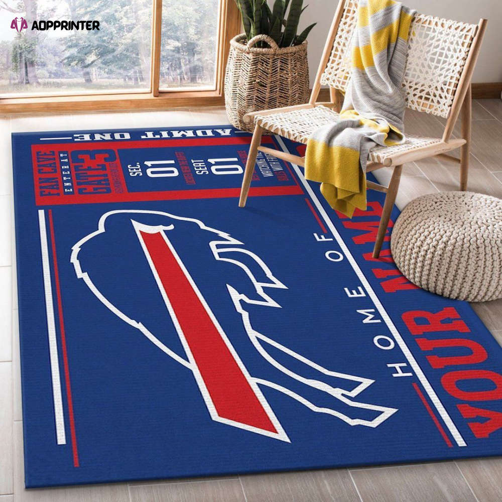 buffalo bills rug living room floor decor fan gifts 78