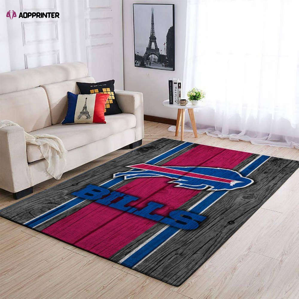 buffalo bills rug living room floor decor fan gifts 90