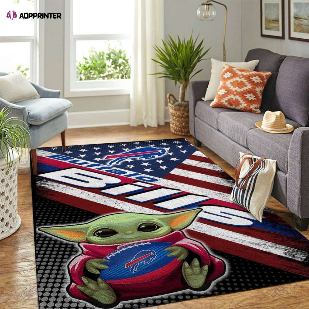 buffalo bills rug living room floor decor fan gifts 96