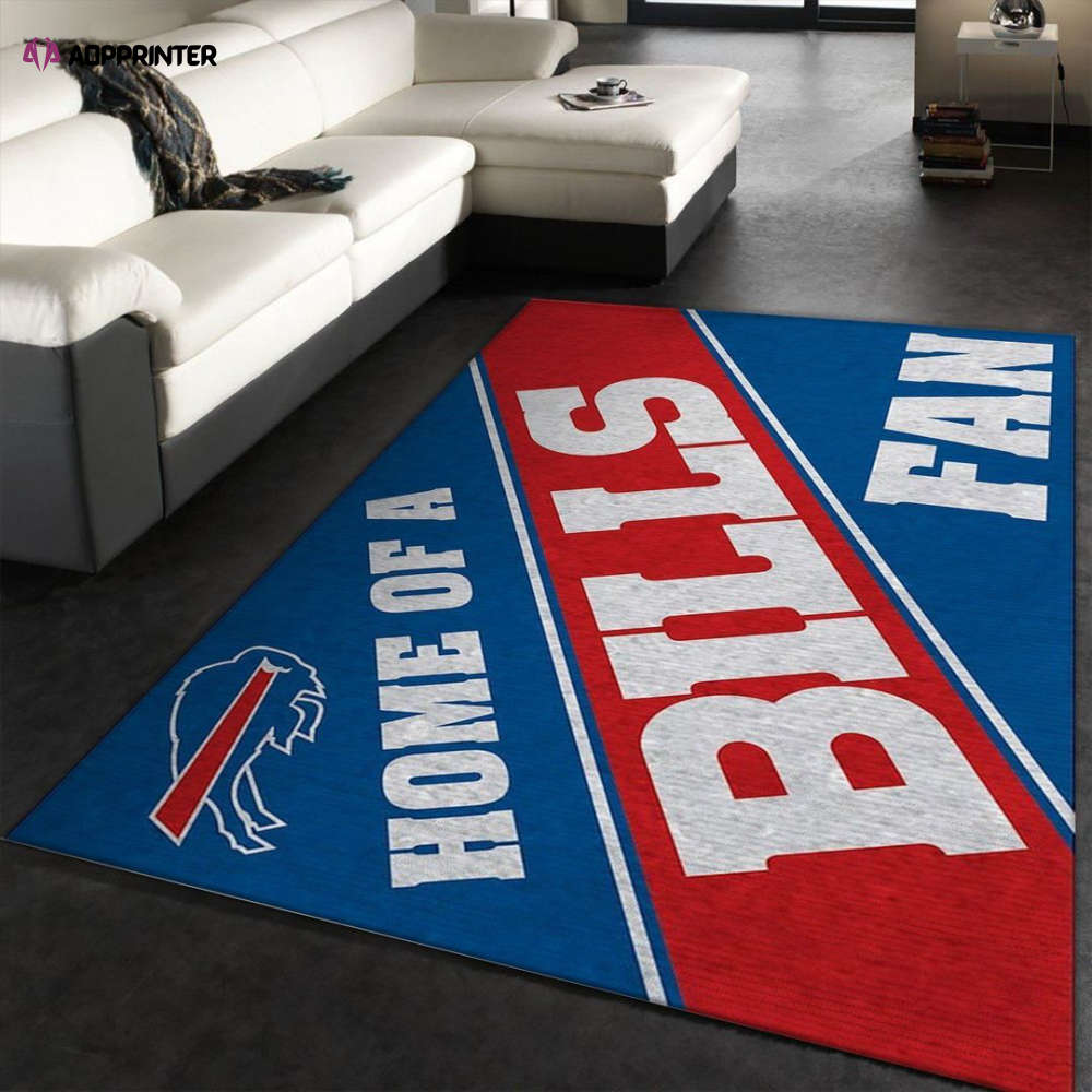 buffalo bills team rug living room floor decor fan gifts