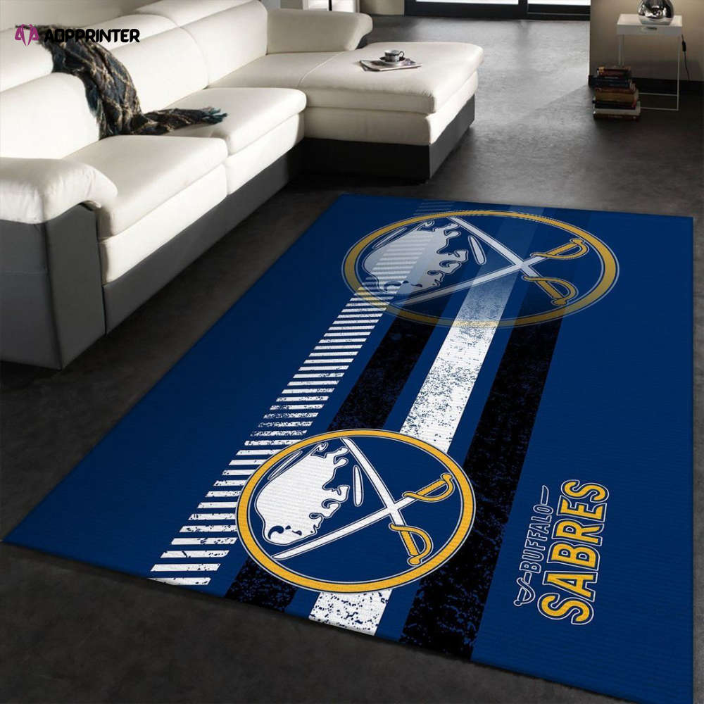 buffalo sabres rug living room floor decor fan gifts 12