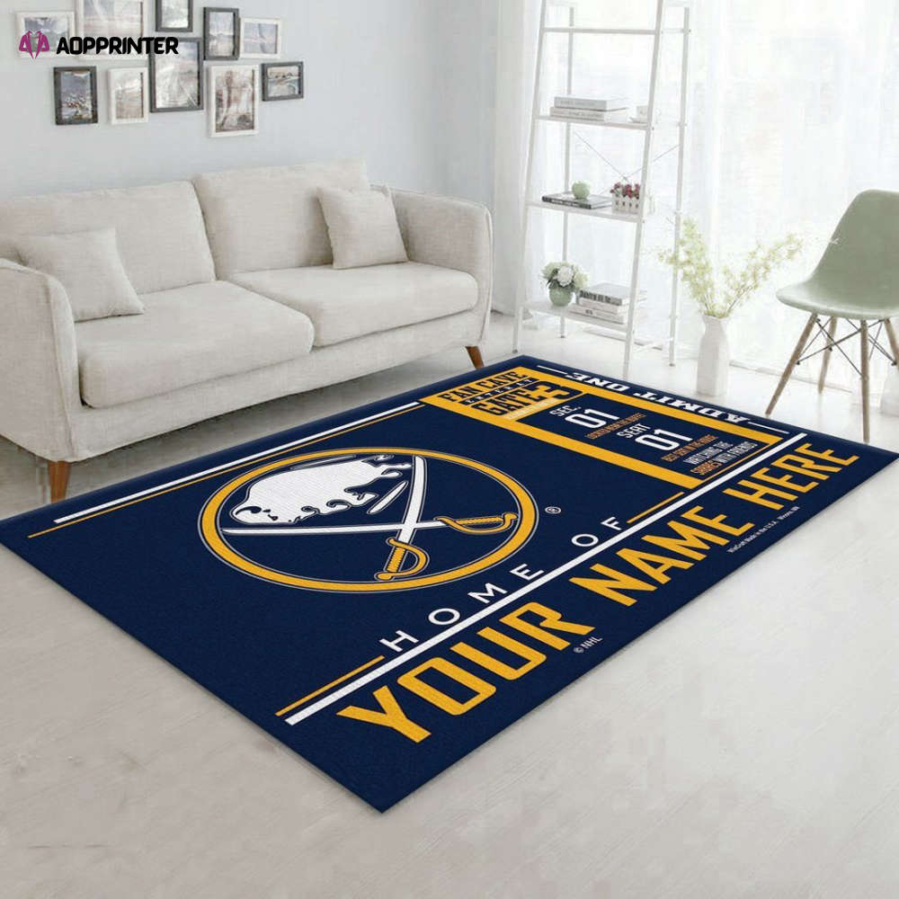 buffalo sabres rug living room floor decor fan gifts 18