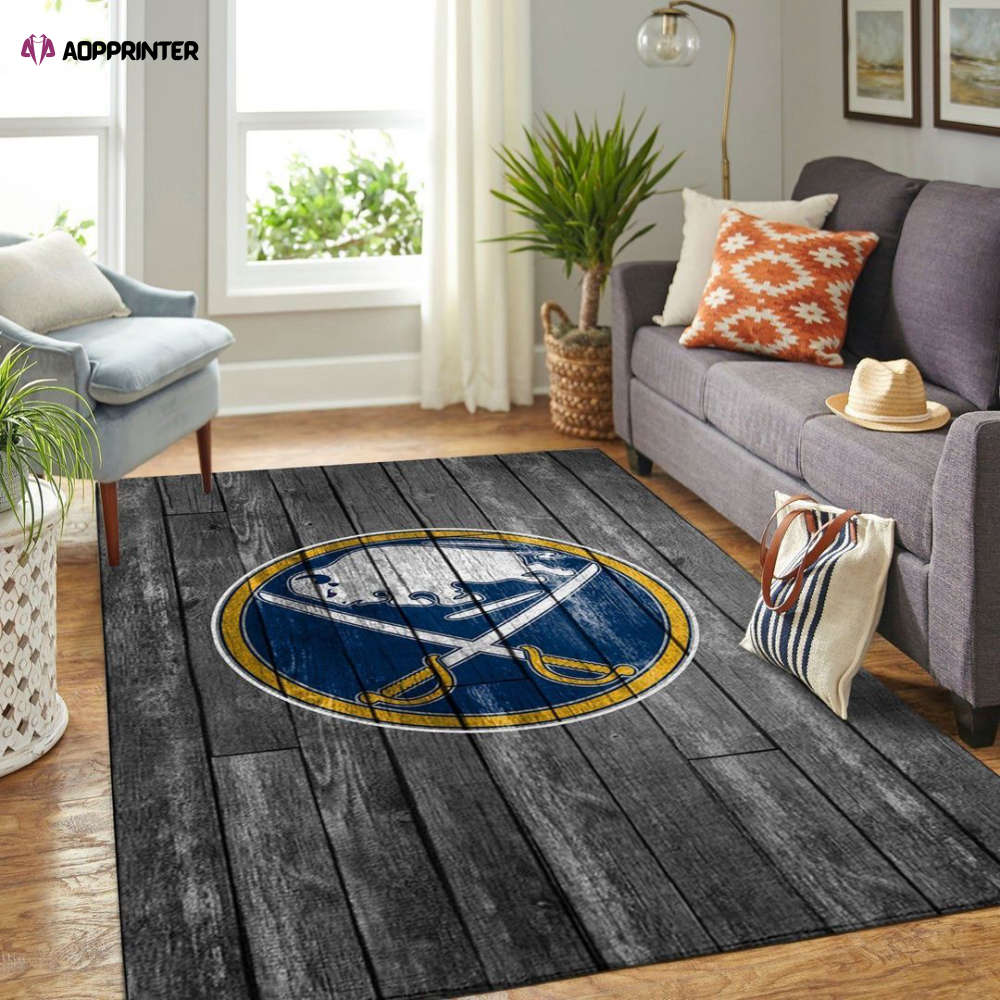 buffalo sabres rug living room floor decor fan gifts 24