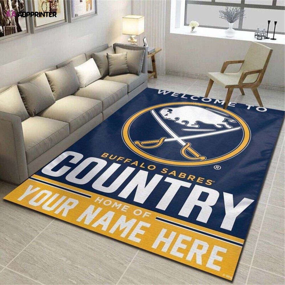 buffalo sabres rug living room floor decor fan gifts 27