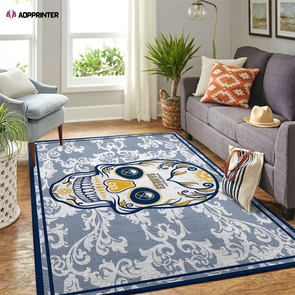 buffalo sabres rug living room floor decor fan gifts 3