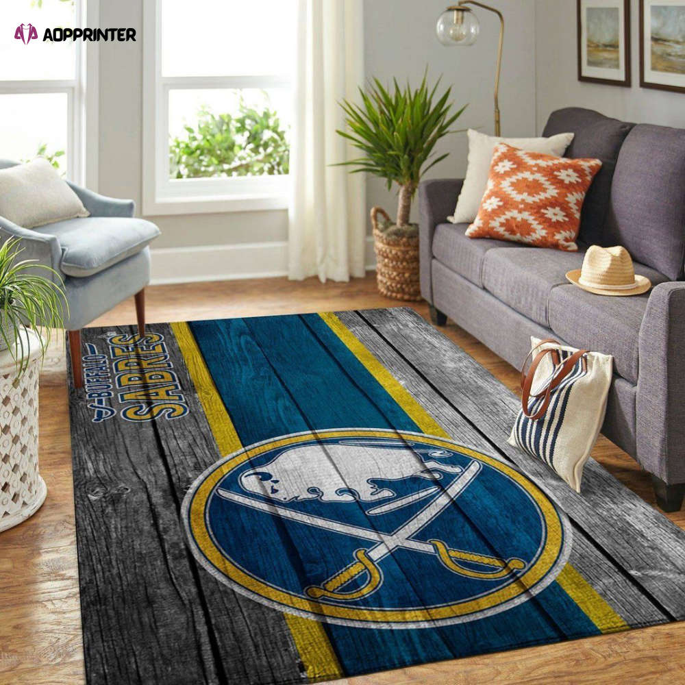 buffalo sabres rug living room floor decor fan gifts 6