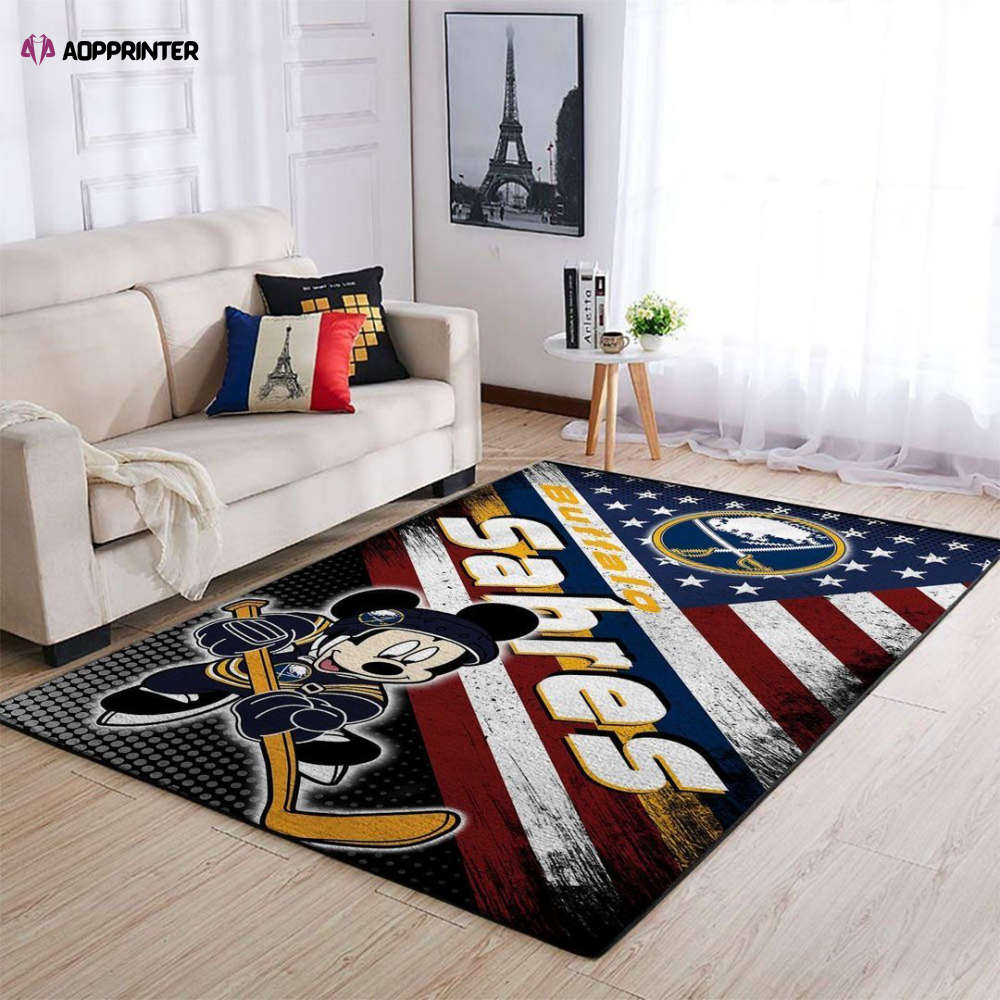 buffalo sabres rug living room floor decor fan gifts 9