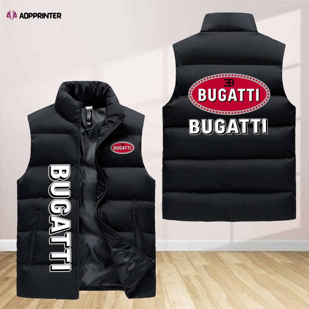 bugatti sleeveless puffer jacket custom for fans spj0101