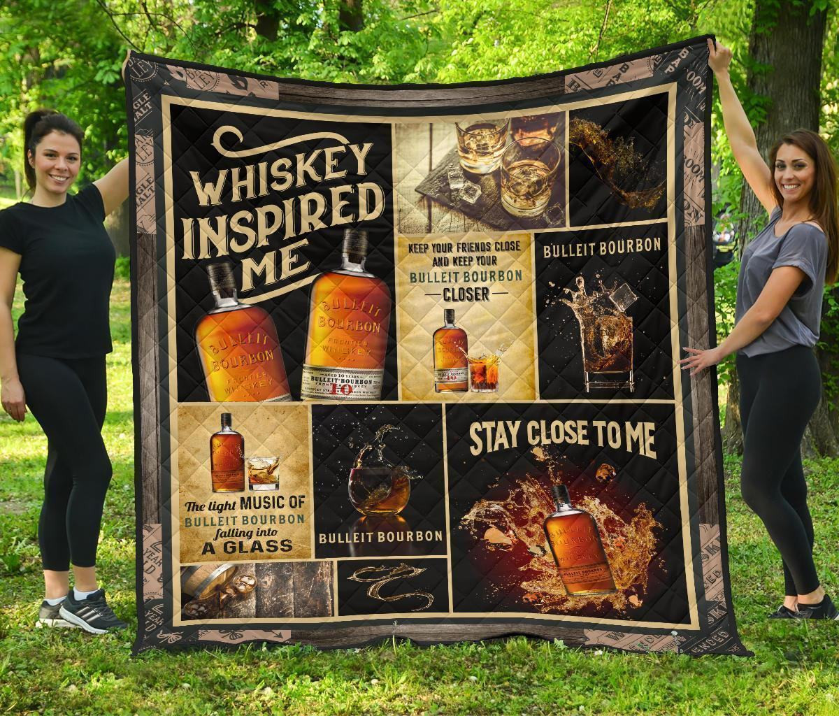 bulleit bourbon quilt blanket whiskey inspired me gift idea bhny0