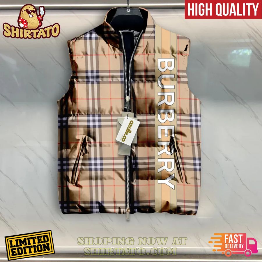 burberry plaid pattern sleeveless down jacket style 02 1 ceb4s