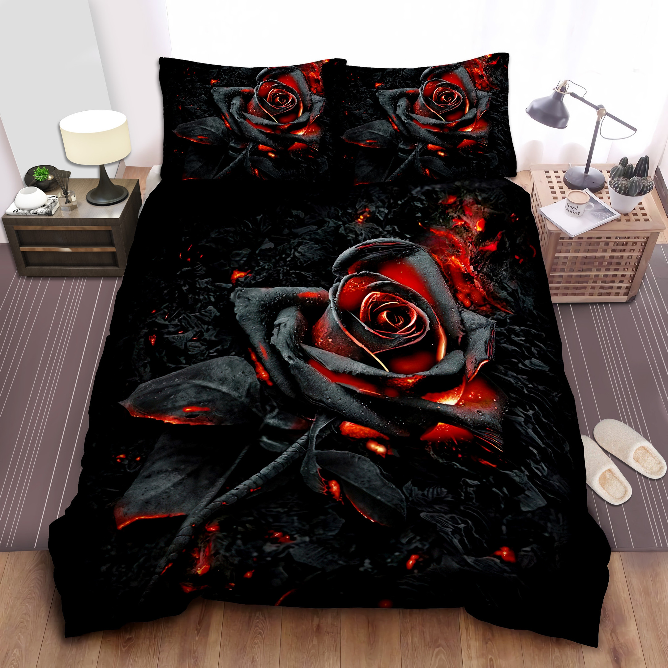 burned rose digital art duvet cover bedroom sets comfortable bedding sets fbjnf