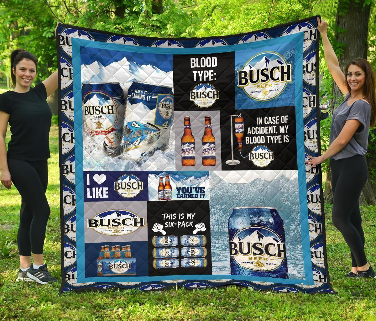 busch quilt blanket funny gift idea for beer lover nuy5k