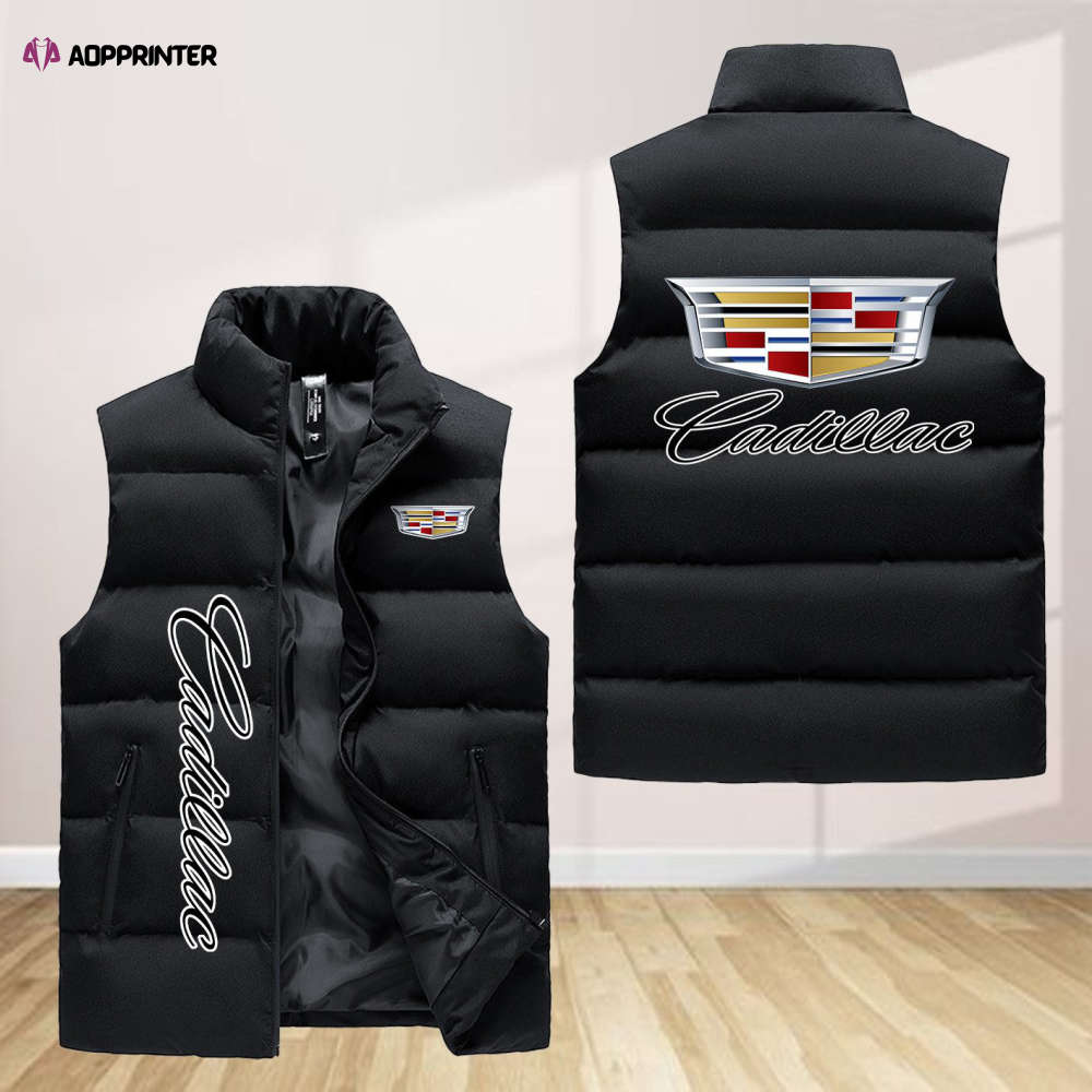 cadilac sleeveless puffer jacket custom for fans gifts