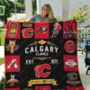 calgary flames 3 quilt blanket 1