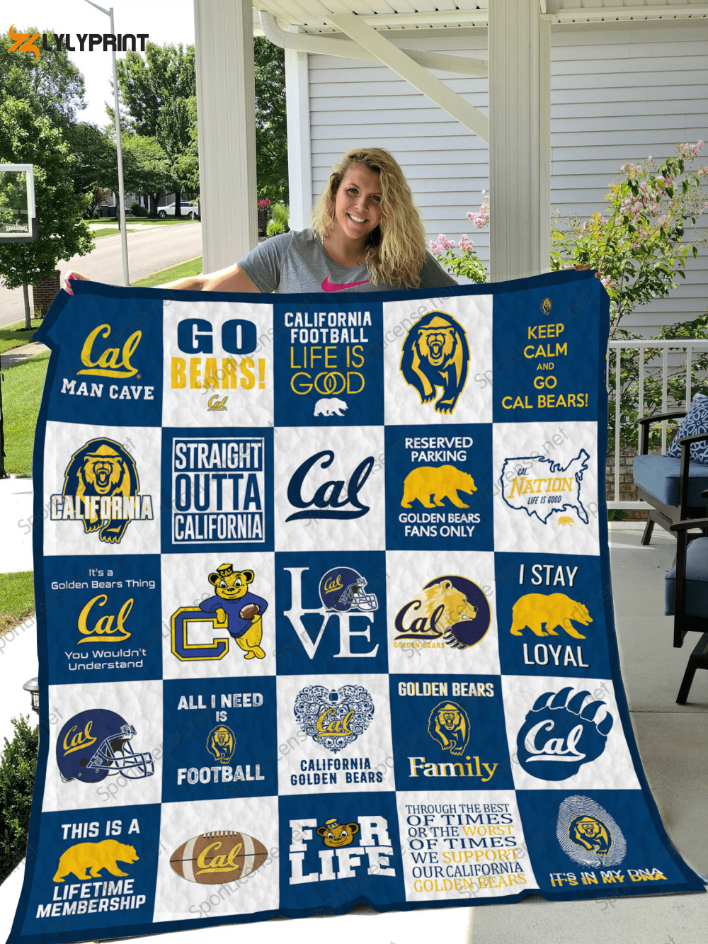 california golden bears 1 quilt blanket for fans home decor gift 2