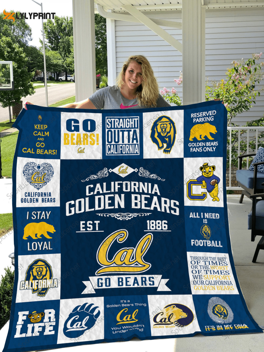 california golden bears 2 quilt blanket for fans home decor gift 1 1