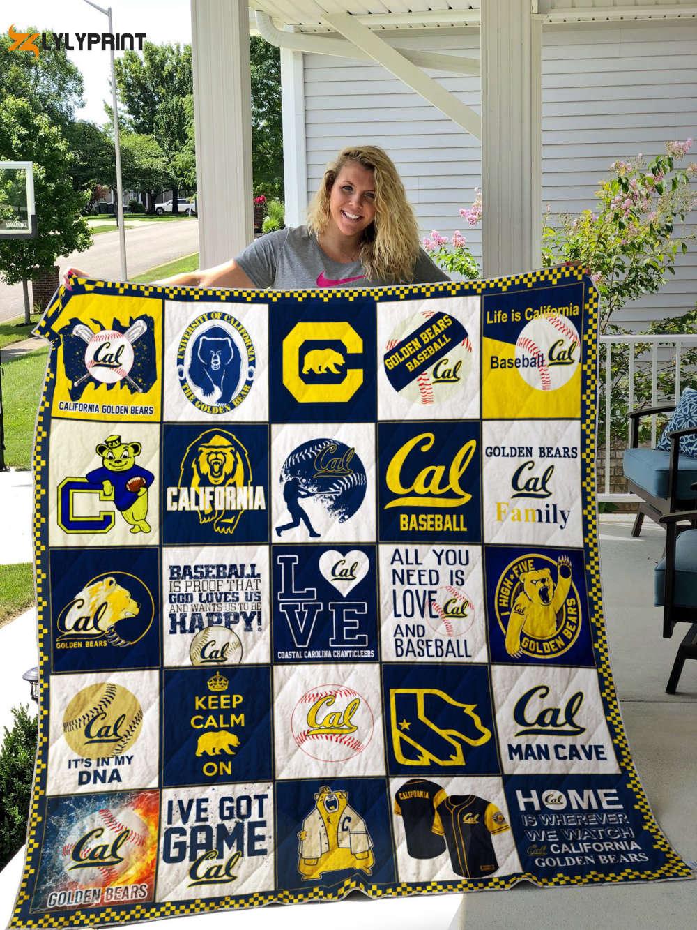 california golden bears 2 quilt blanket for fans home decor gift