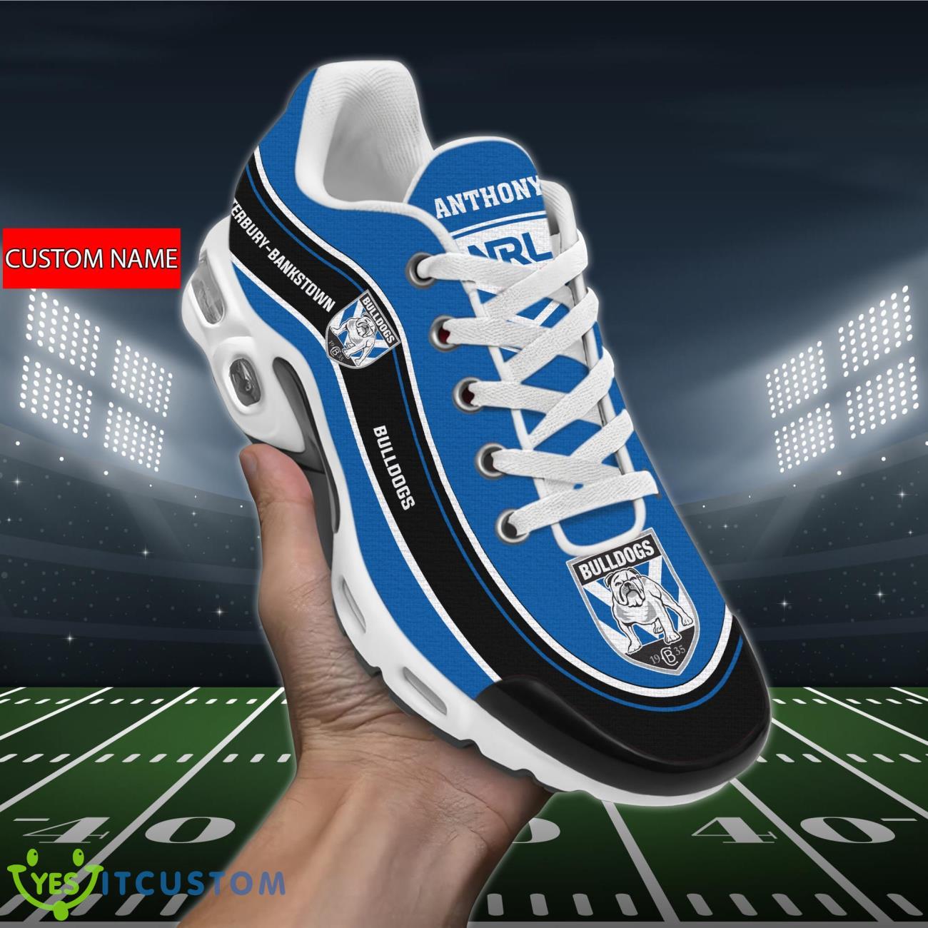 canterbury bankstown bulldogs air cushion sports shoes custom name for fans