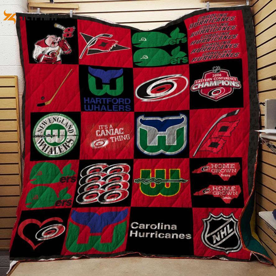 carolina hurricanes quilt blanket for fans home decor gift