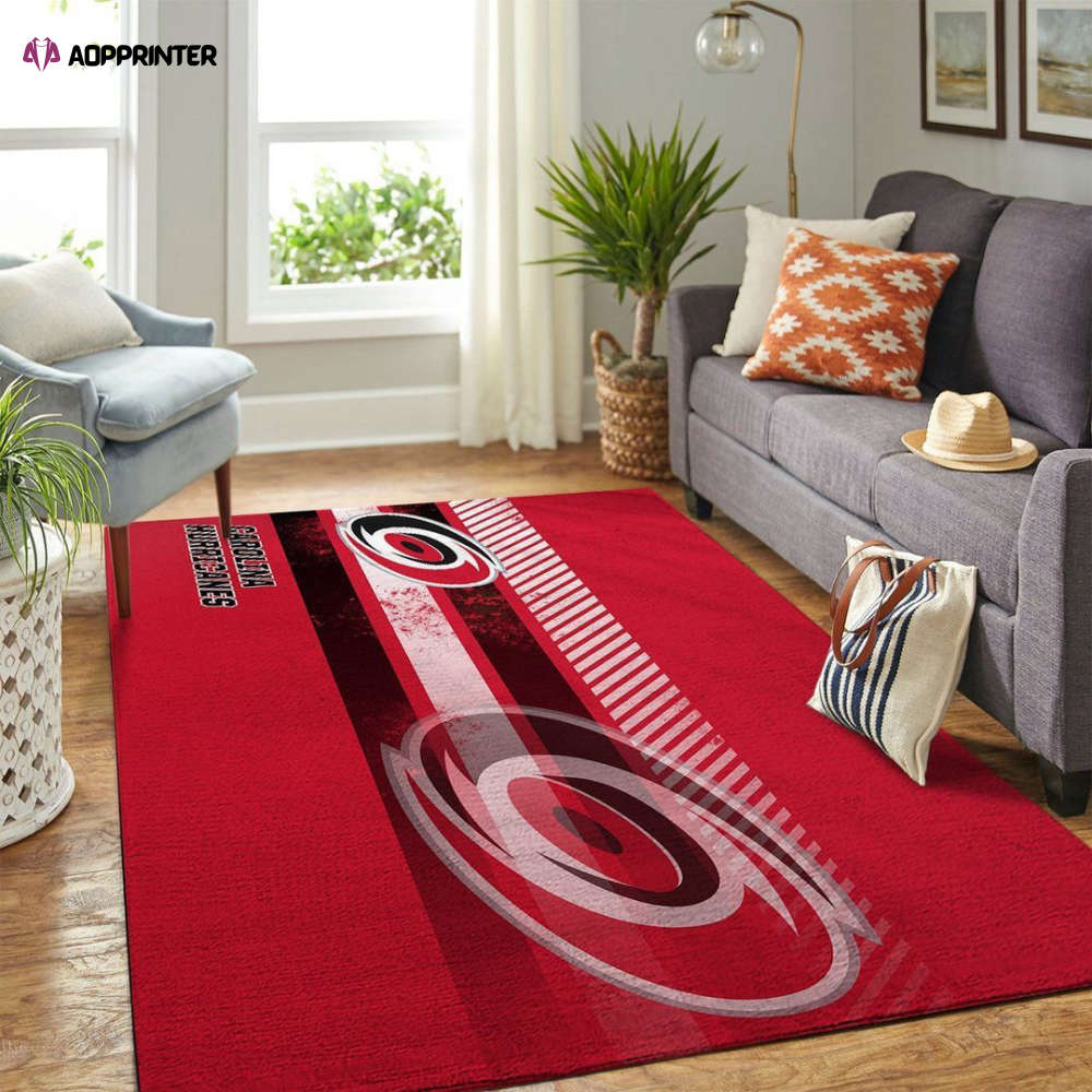 carolina hurricanes rug living room floor decor fan gifts 9