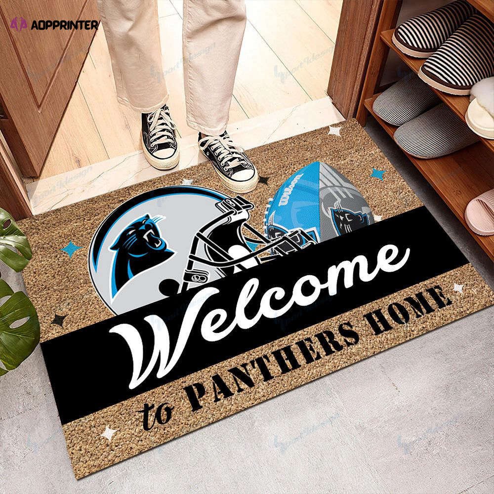 carolina panthers doormat gift for home decor 1 1