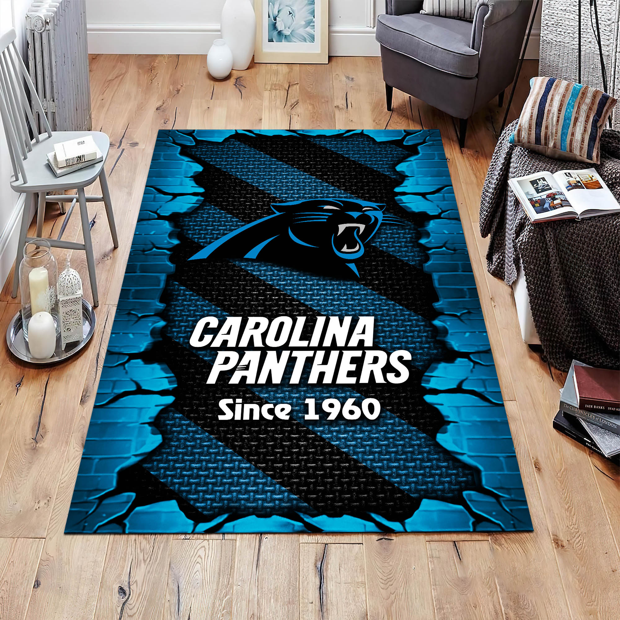 carolina panthers living room rug football team living room rug football fan gifts ehivm 54132 lzf8y