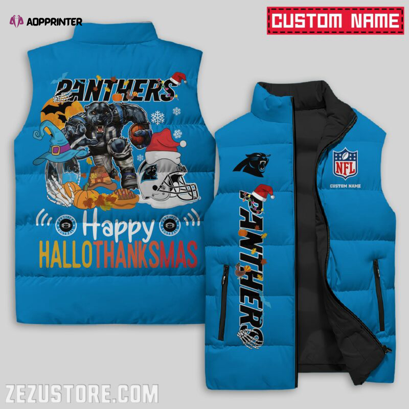 carolina panthers nfl sleeveless puffer jacket custom for fans gifts 15