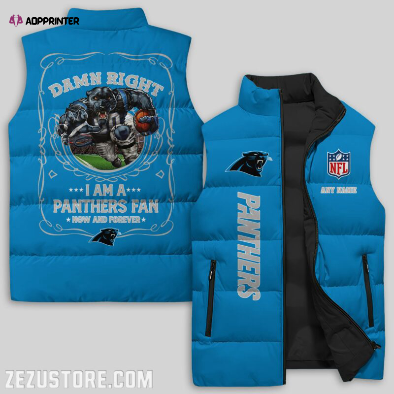 carolina panthers nfl sleeveless puffer jacket custom for fans gifts 18