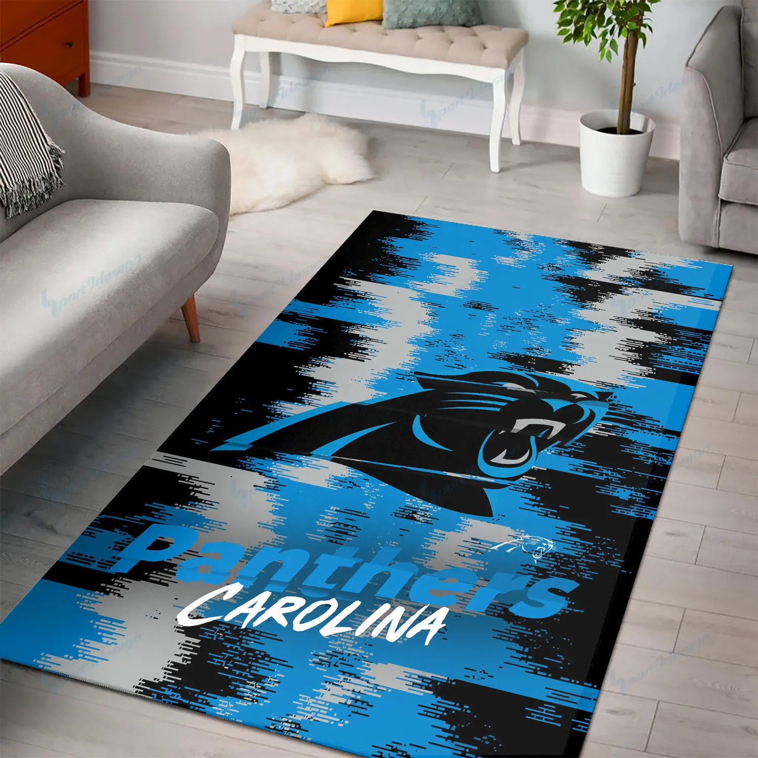 carolina panthers premium rectangle rug 19 sl9v6