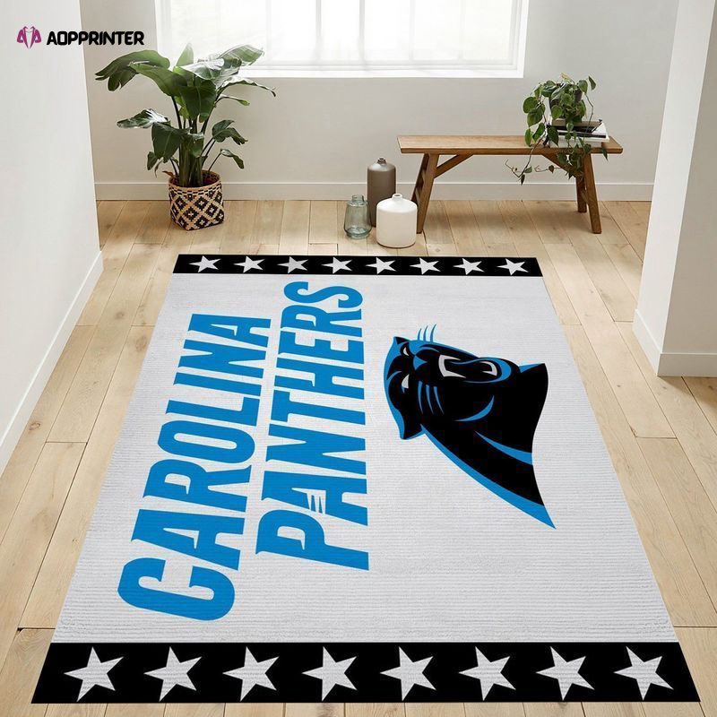 carolina panthers rug living room floor decor fan gifts 107