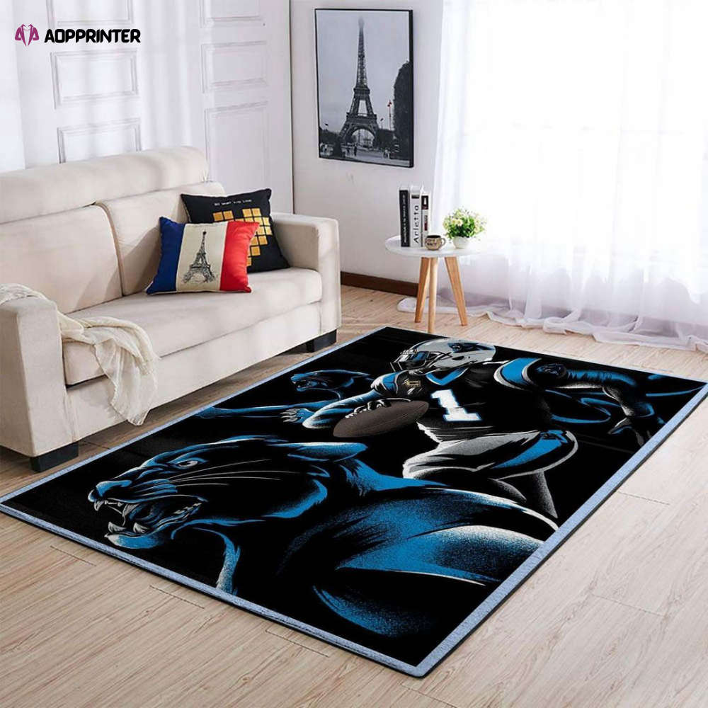 carolina panthers rug living room floor decor fan gifts 113