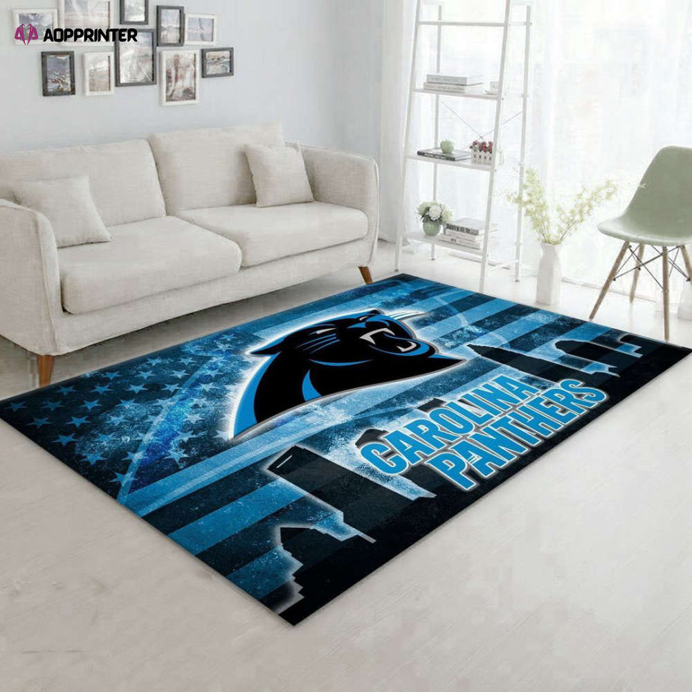 carolina panthers rug living room floor decor fan gifts 179