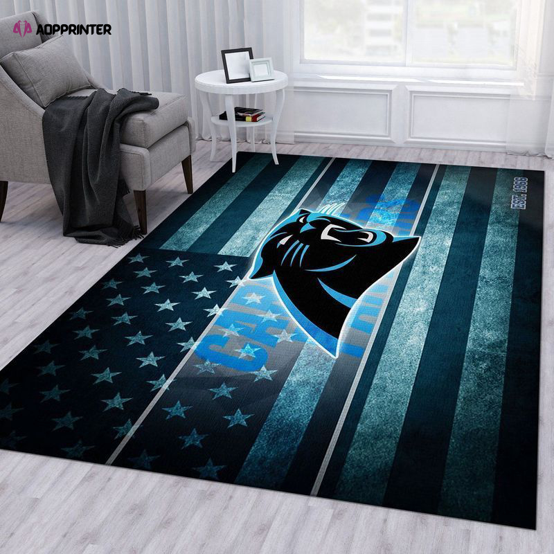 carolina panthers rug living room floor decor fan gifts 200