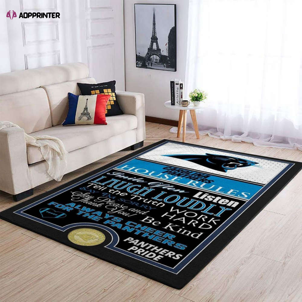 carolina panthers rug living room floor decor fan gifts 246