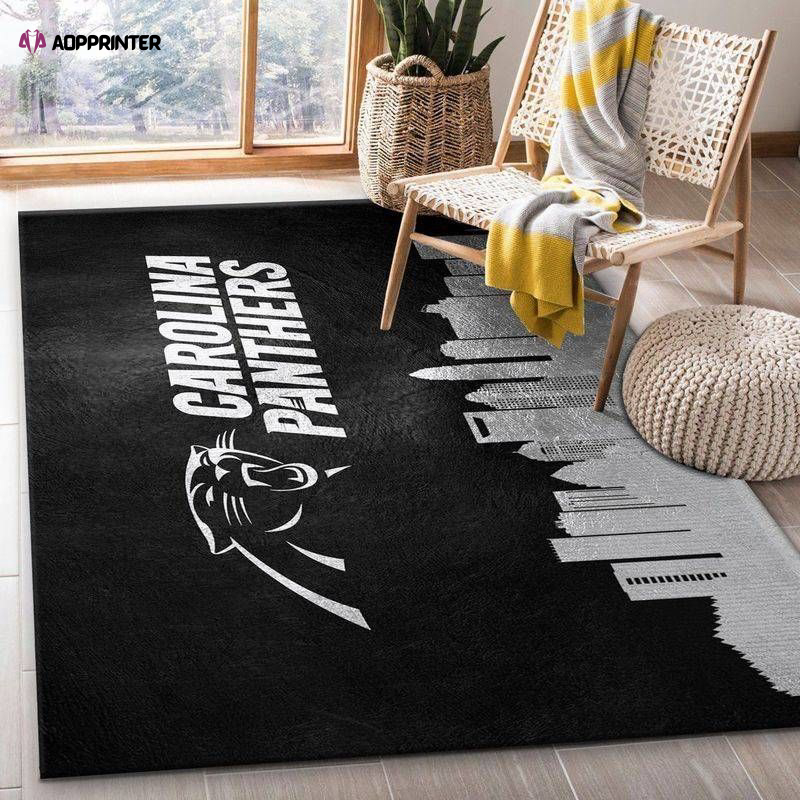 carolina panthers rug living room floor decor fan gifts 56