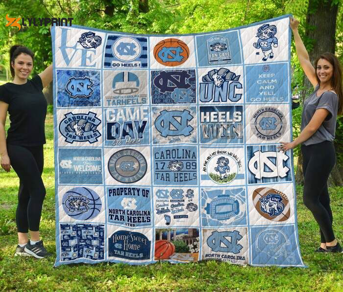 carolina tar heels 1 quilt blanket for fans home decor gift 2 3