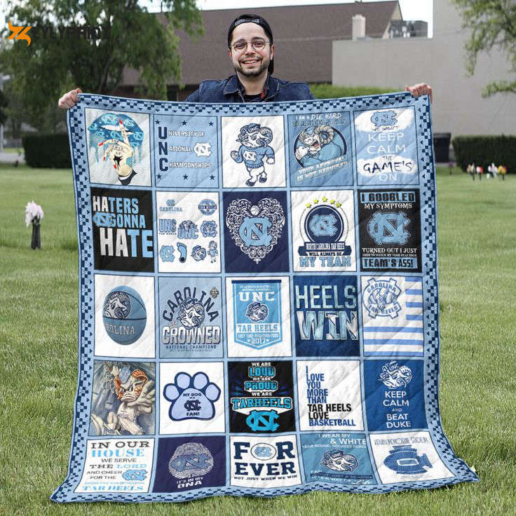 carolina tar heels quilt blanket for fans home decor gift 2 1